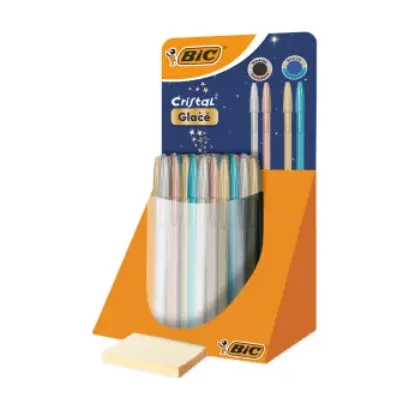 [826232] BOLÍGRAFO BIC CRISTAL GLACÉ TINTA AZUL EXPOSITOR