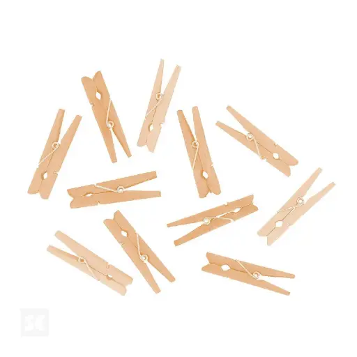[650259] PINZAS DE MADERA PEQUEÑAS NATURAL 48X7 MM (48 UNIDADES) INNSPIRO