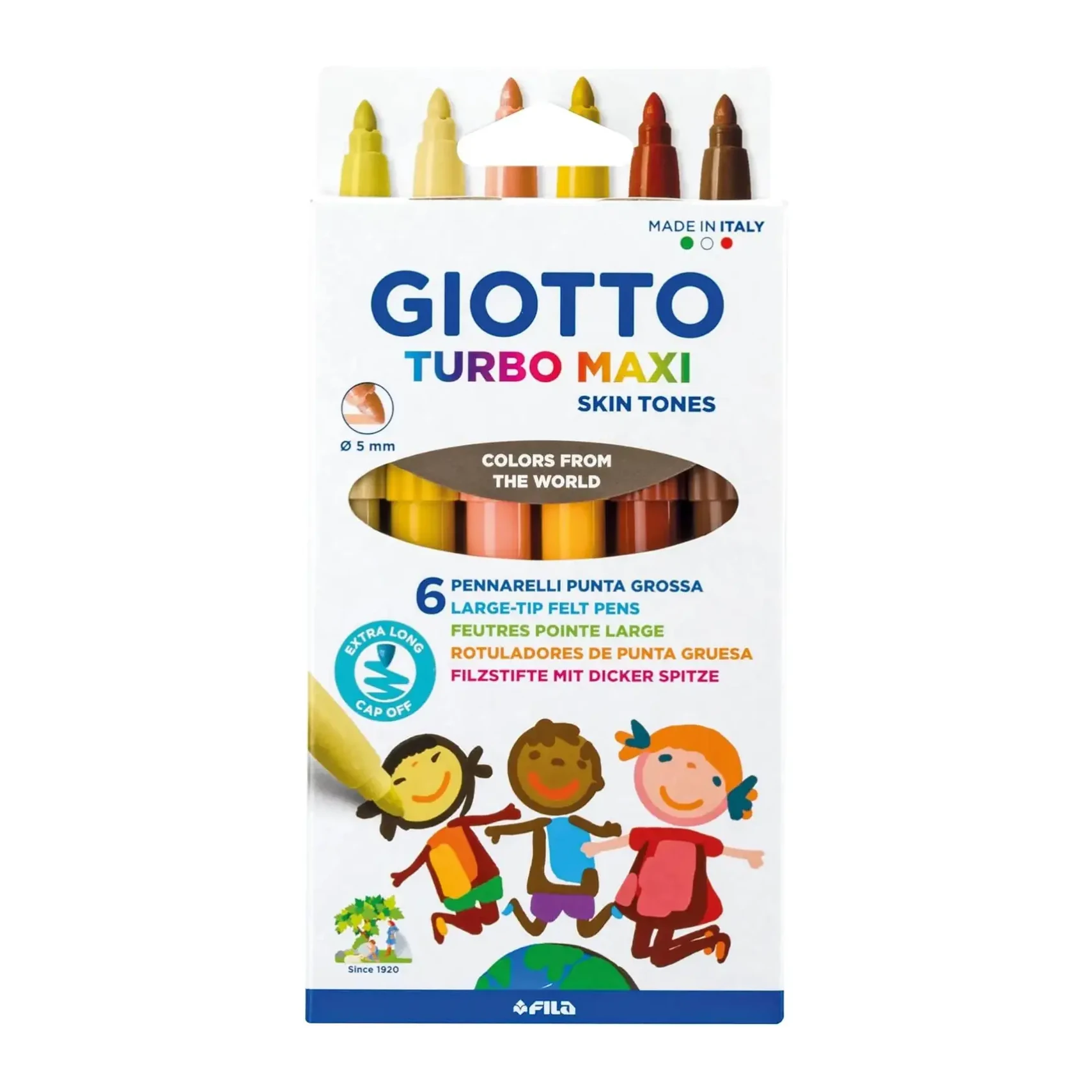 [826251] ROTULADOR GIOTTO TURBO MAXI SKIN TONES  6 UDS