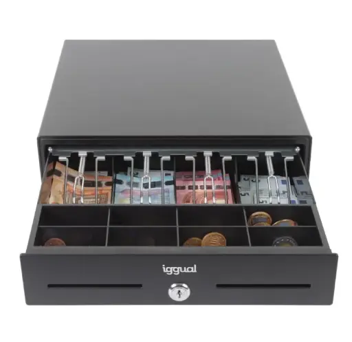 [827015] CAJÓN PORTAMONEDAS IGGUAL IRON-XS 33 CM 4+8 NEGRO