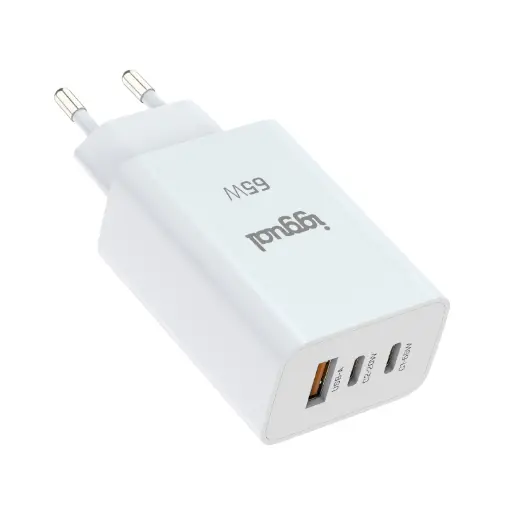 [827024] CARGADOR TRIPLE USB-A + 2 X USB-C GAN 65W IGGUAL