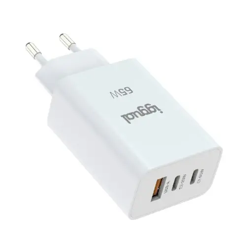 [827024] CARGADOR TRIPLE USB-A + 2 X USB-C GAN 65W IGGUAL