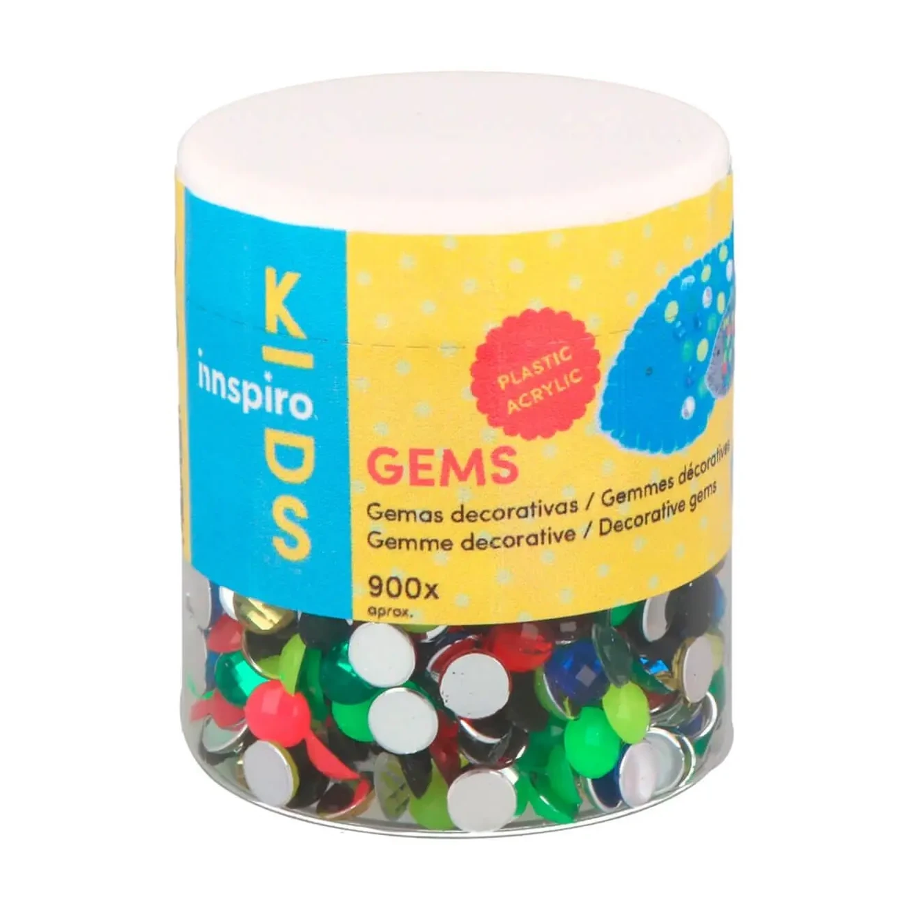 [826263] BOTE DE GEMAS DECORATIVAS ACRILICAS 6MM (BOTE 900 UD)