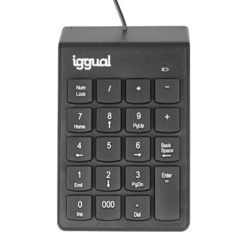 [827029] TECLADO NUMÉRICO USB IGGUAL CK-NUM-19T NEGRO