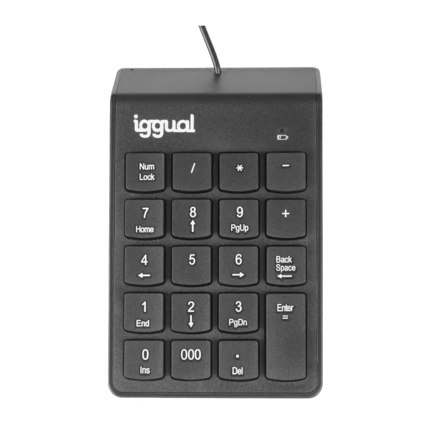 [827029] TECLADO NUMÉRICO USB IGGUAL CK-NUM-19T NEGRO