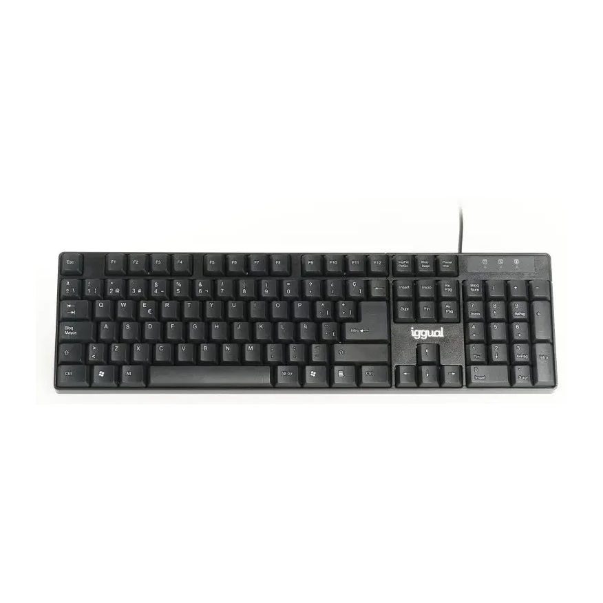 [800296] TECLADO USB ESTÁNDAR IGGUAL CK-FRAMELESS-105T NEGRO 