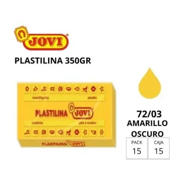 [649732] PLASTILINA JOVI GRANDE 72 AMARILLO OSCURO 350 G