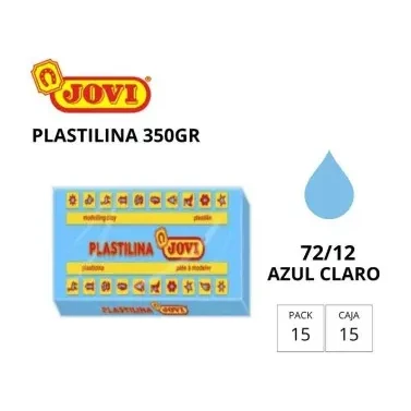 [649741] PLASTILINA JOVI GRANDE 72 AZUL CLARO 350 G