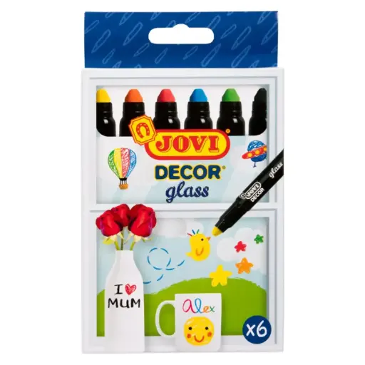 [826276] ROTULADORES JOVI CERA PARA CRISTALES 6UD