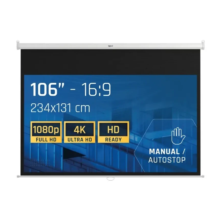 [827039] PANTALLA MANUAL 16:9 106" 234X131 CM IGGUAL 