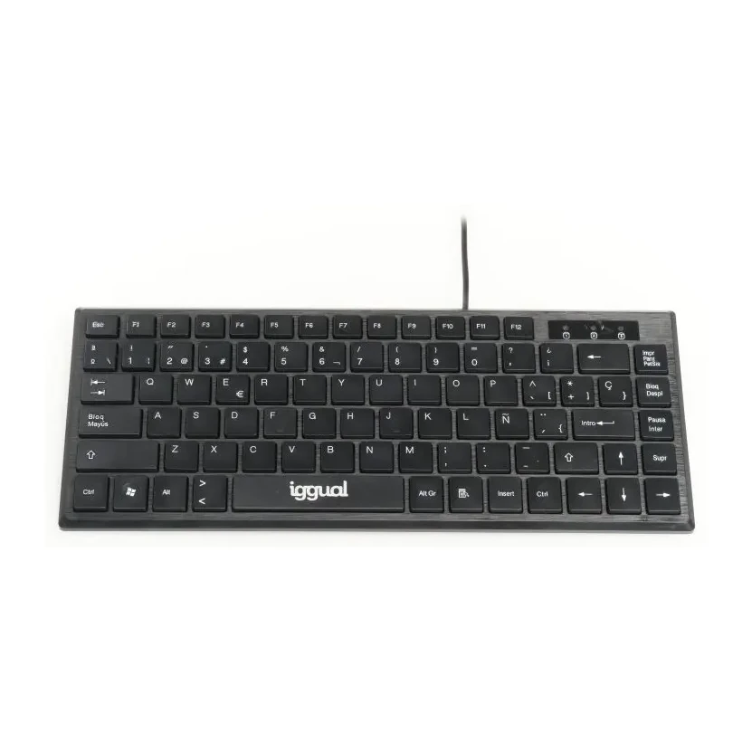 [800295] TECLADO USB COMPACTO TKL DE IGGUAL SLIM NEGRO