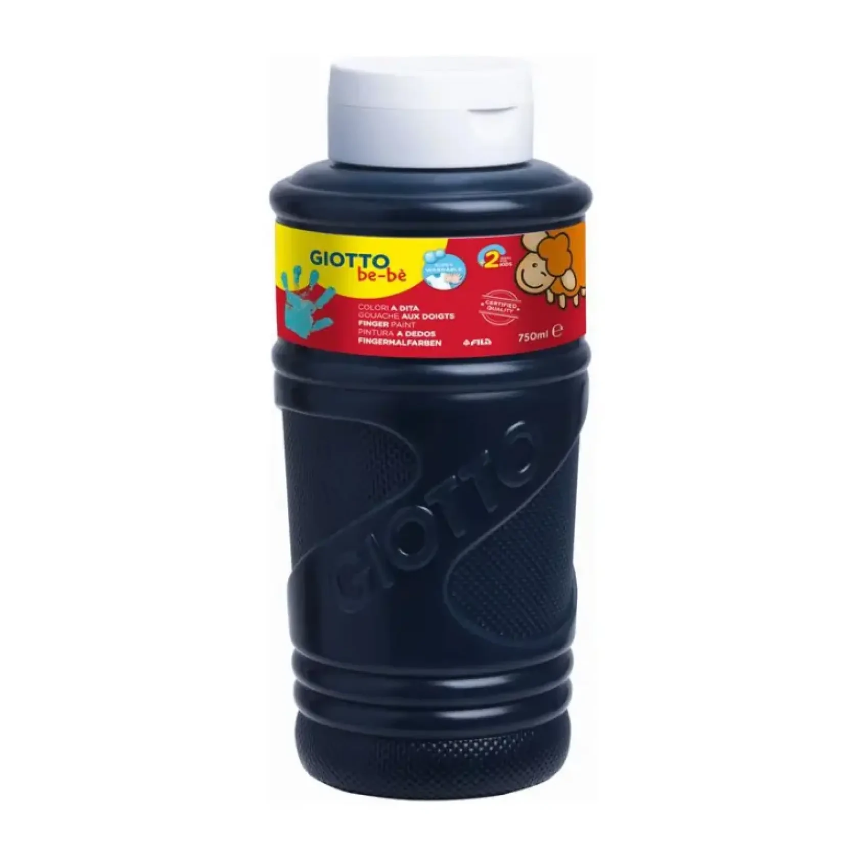 [826511] PINTURA GIOTTO DEDOS BE-BE 750ML NEGRA