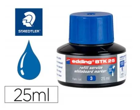[826499] RECAMBIO TINTA EDDING 25ML ROTULADOR PIZARRA AZUL 