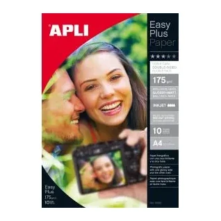 [826515] PAPEL FOTOGRÁFICO APLI EASYNPLUS A4 175G DOBLE CARA 10 HOJAS