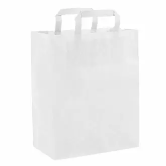 [826307] BOLSA PAPEL BLANCO 14+7X24 2B 100UD