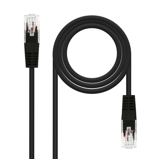 [120469] LATIGUILLO DE RED NANOCABLE CAT.6 UTP RJ45 2 METROS NEGRO COBRE 100%