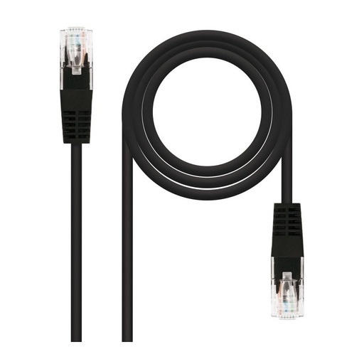 [120469] LATIGUILLO DE RED NANOCABLE CAT.6 UTP RJ45 2 METROS NEGRO COBRE 100%