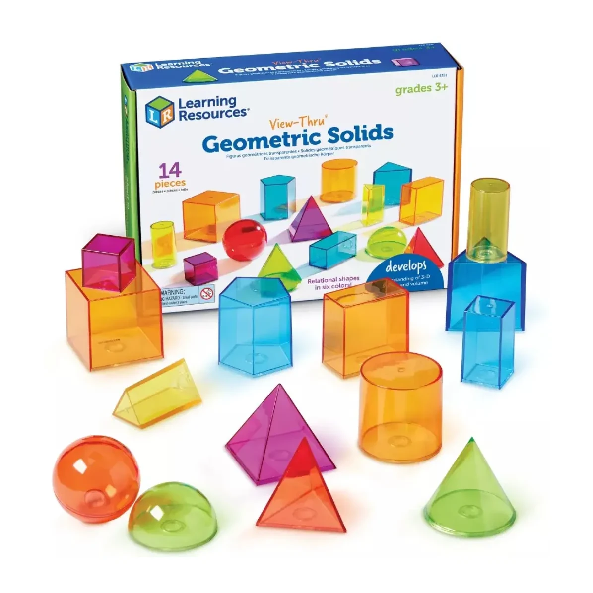 [73674] CUERPOS GEOMÉTRICOS TRANSPARENTES 14UDS