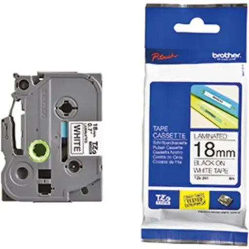 [167119] CINTA BROTHER BLANCO/NEGRO 18MM TZE241