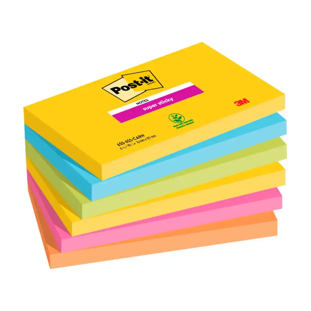 [167138] NOTA ADH.POST-IT 76X127 SUPER STICKY CARNIVAL