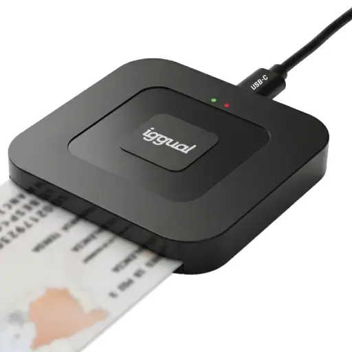 [827062] LECTOR DNI SIP TARJETAS ID USB-A - TIPO C - IGGUAL
