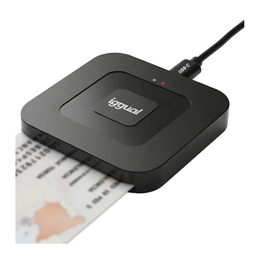 [827062] LECTOR DNI SIP TARJETAS ID USB-A - TIPO C - IGGUAL
