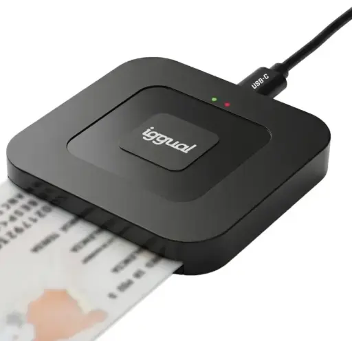 [827062] LECTOR DNI SIP TARJETAS ID USB-A - TIPO C - IGGUAL