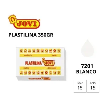 [649730] PLASTILINA JOVI GRANDE 72 BLANCO 350 G