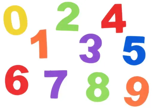 [826578] NUMEROS GOMA EVA 120 UNIDADES
