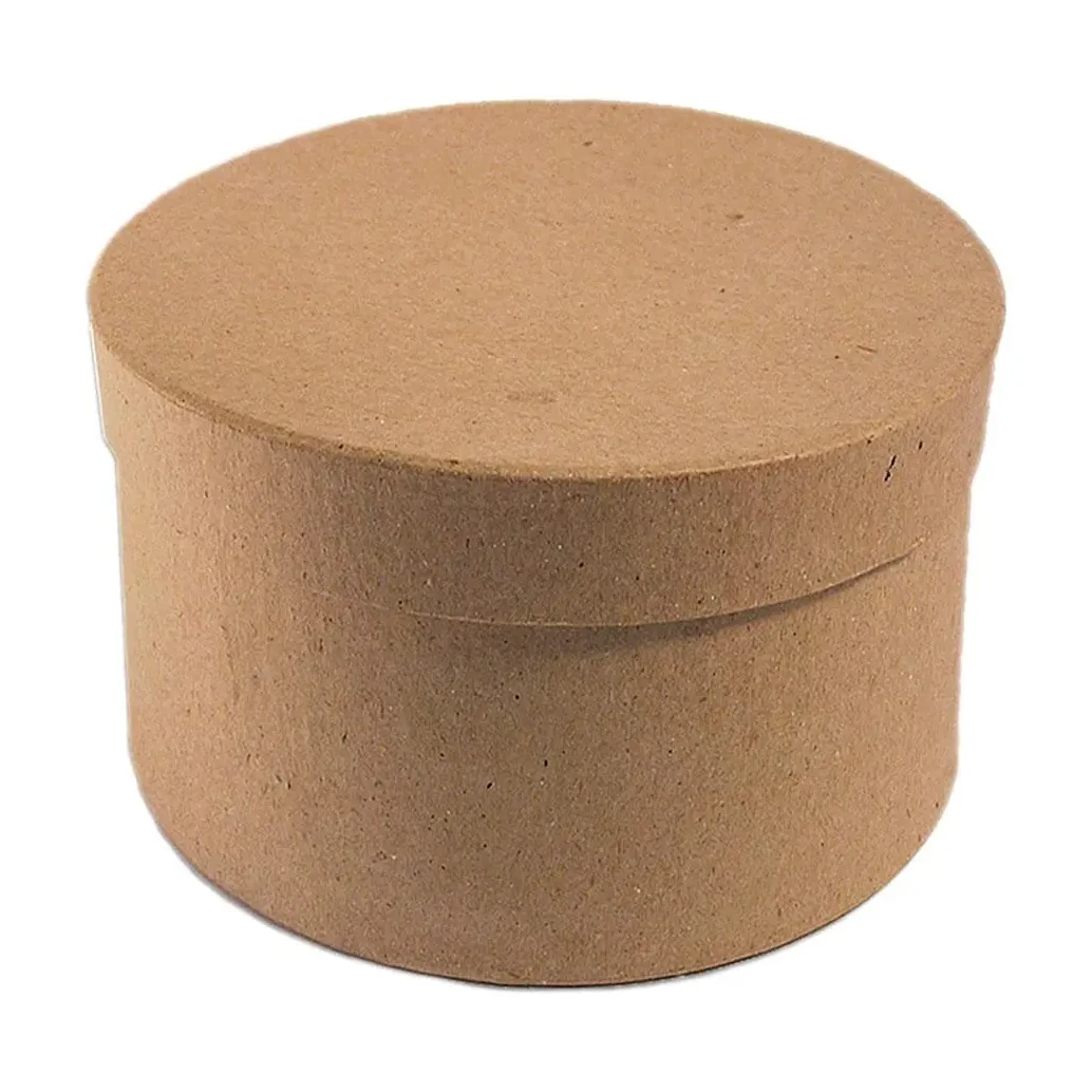 [826588] CAJA REDONDA PAPEL MACHE 10X5CM