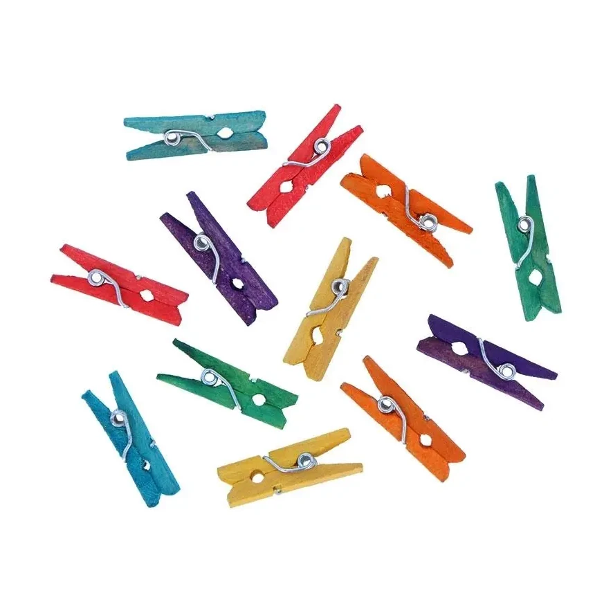 [825848] PINZAS MADERA PEQUEÑA COLORES 25X3 45UD
