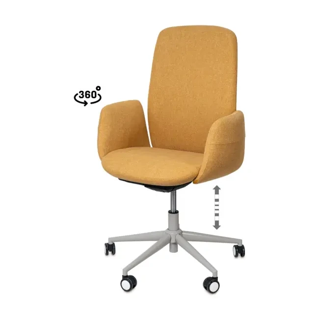 [541003] SILLA OFICINA BRITISH MOSTAZA- SOMCASA