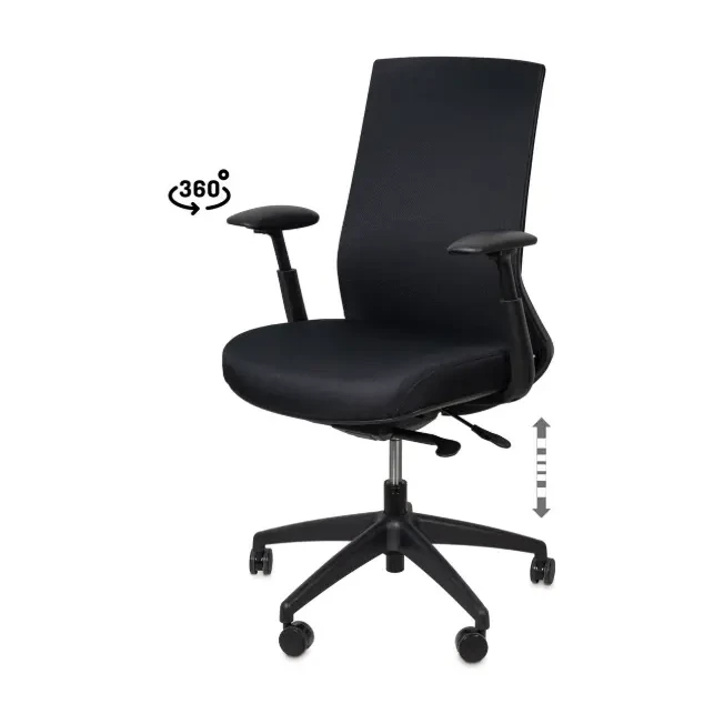 [541004] SILLA OFICINA LANCASTER NEGRO - SOMCASA