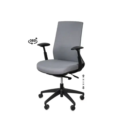 [541005] SILLA OFICINA LANCASTER GRIS - SOMCASA