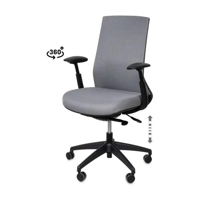 [541005] SILLA OFICINA LANCASTER GRIS - SOMCASA