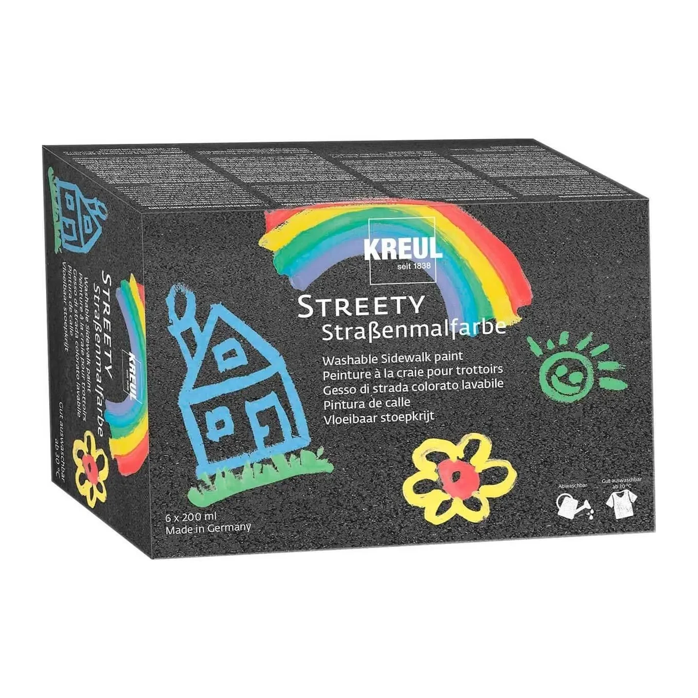 [826941] PINTURA TIZA PARA SUELO SET 6 BOTES 200ML