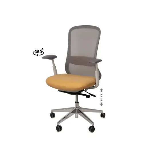 [541012]  SILLA OFICINA EMORY MOSTAZA - SOMCASA