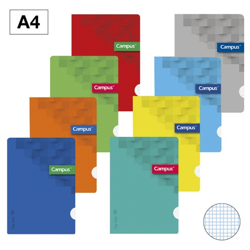 [002149] LIBRETA A4 GRAPADA TAPA BASICA 48H 90GR MILIMETRADO