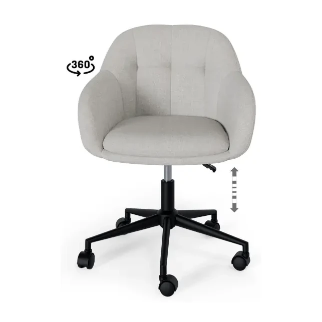 [541042] SILLA OFICINA CANTERBURY GRIS CLARO - SOMCASA