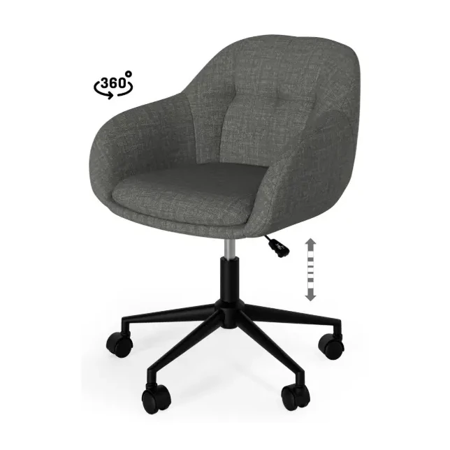 [541043] SILLA OFICINA CANTERBURY GRIS OSCURO - SOMCASA