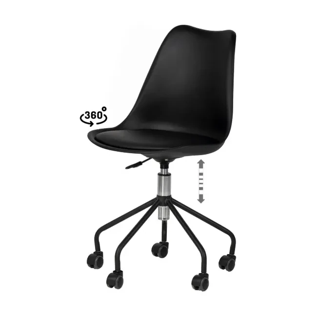[541047] SILLA OFICINA YALE NEGRO - SOMCASA
