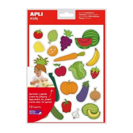 [827009] GOMETS FRUTAS Y VERDURAS 12HOJAS