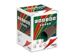CUBILETE FORRADO CAYRO CON 5 DADOS DE PÓKER