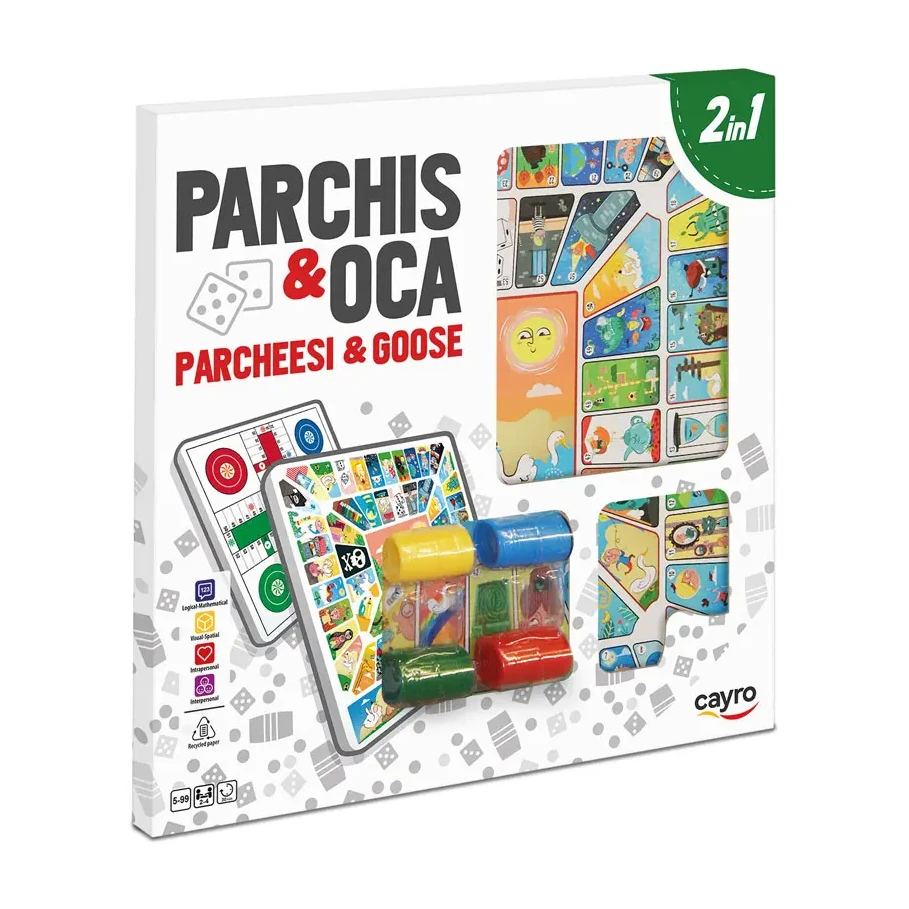 [73691] JUEGO PARCHÍS Y OCA CLÁSICO FAMILIAR 2 EN 1 CAYRO