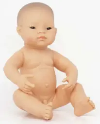 MUÑECO BABY ASIATICA NIÑA SINDROME DOWN 38CM    
