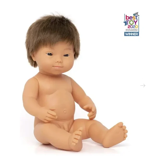 [200461] MUÑECO BABY CAUCASICO SINDROME DOWN  38CM