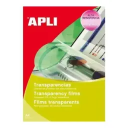 TRANSPARENCIAS APLI SIN BANDA INKJET 50H