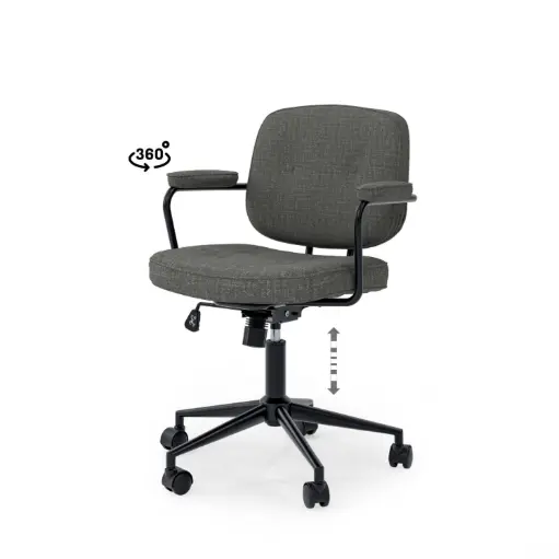 [541055] SILLA OFICINA COLUMBIA GRIS OSCURO - SOMCASA