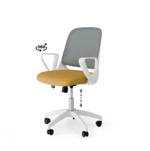 [541058] SILLA OFICINA SIRACUSA MOSTAZA- SOMCASA