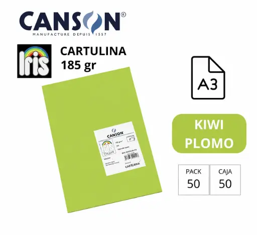 [800595] CARTULINA CANSON IRIS A3 KIWI
